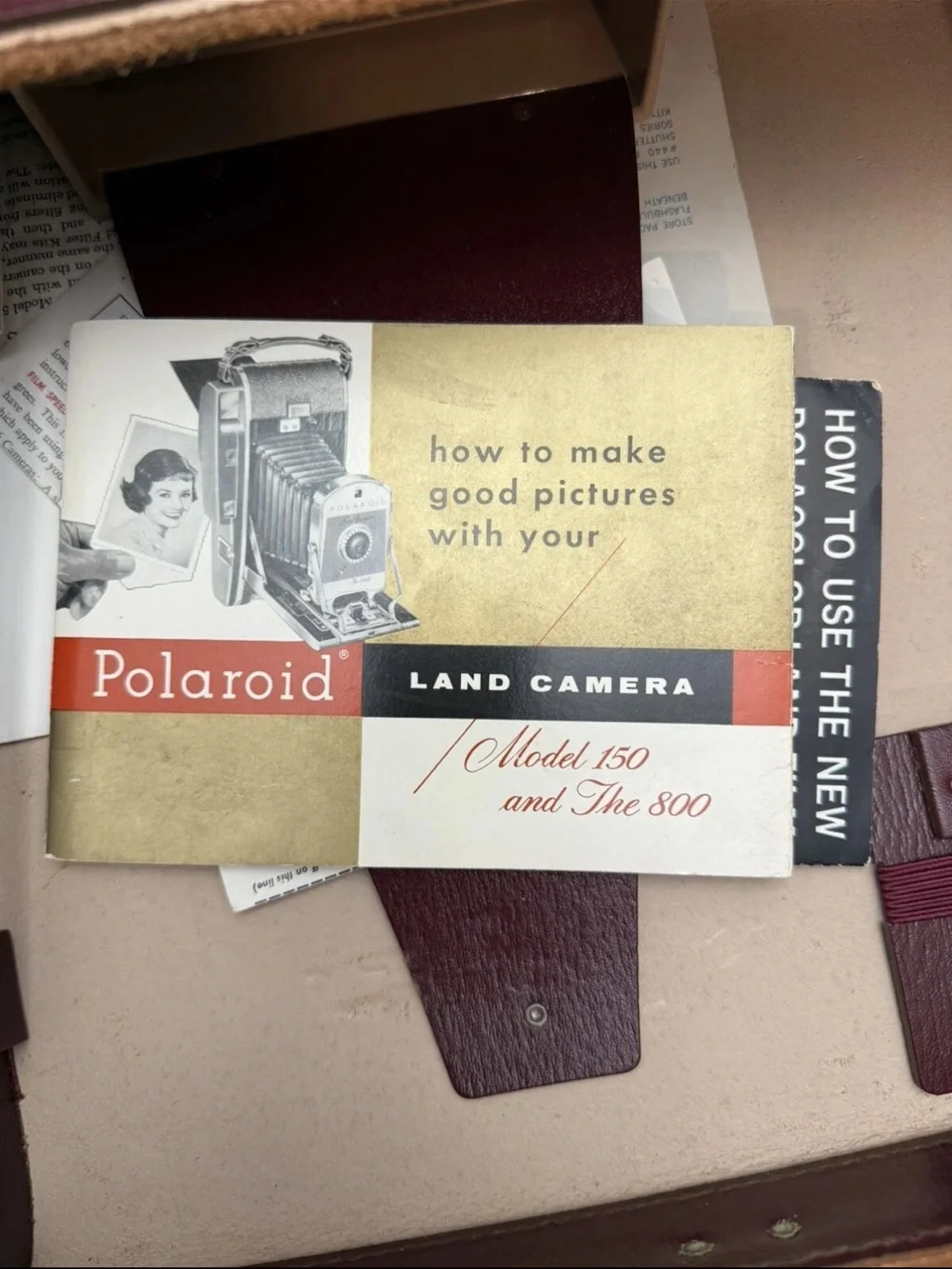 Polaroid Land Vintage Camera Model 150 - Folding Front w/case & accessories